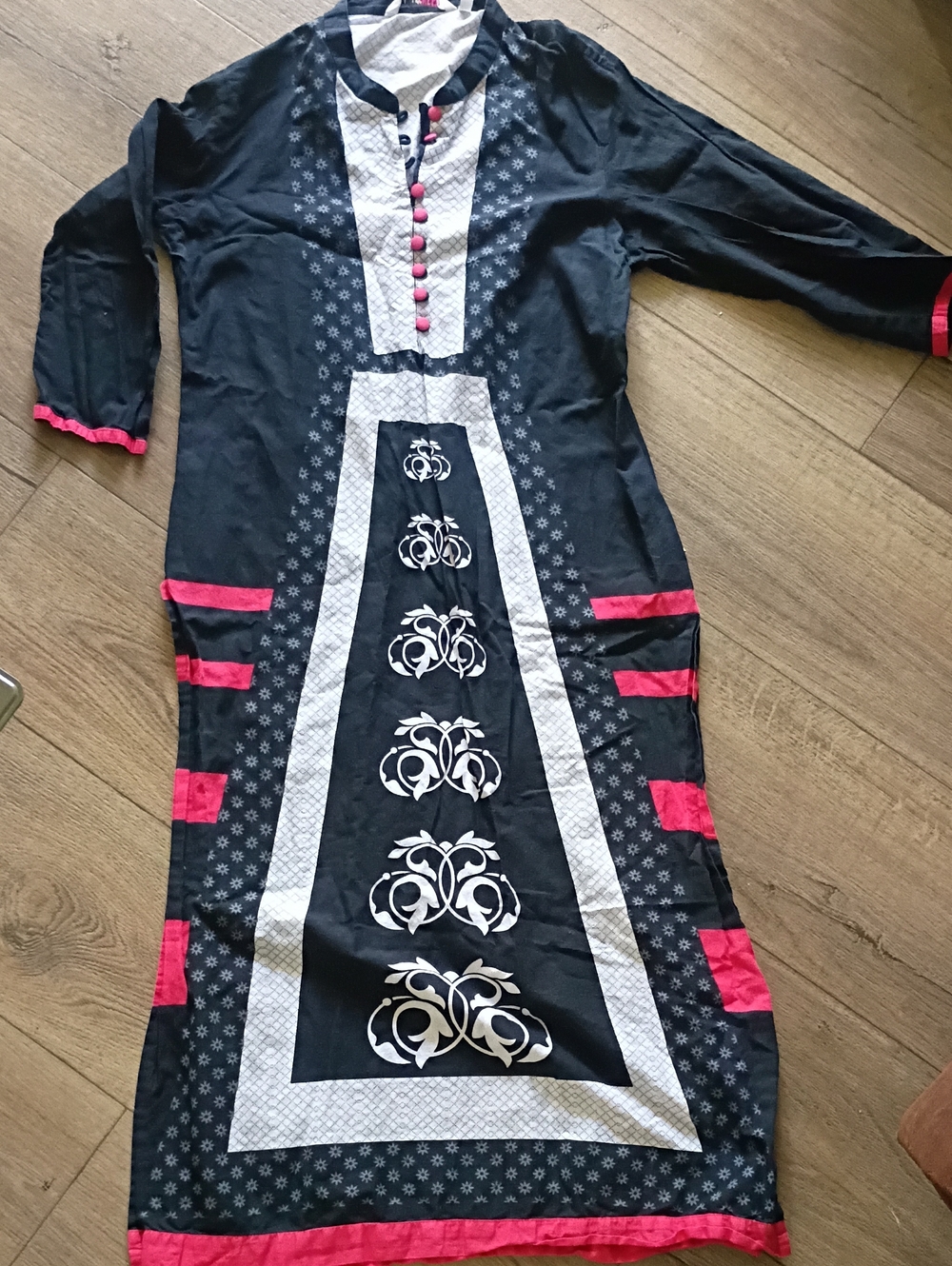 Black A-Line Kurta Brand Haute Curry